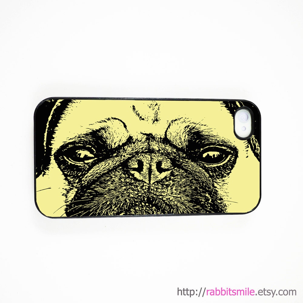 Pug the Dog iPhone 5 Case, iPhone 4 case, iPhone 4s Cover , Hard Plastic iphone 5 Cover, cases