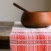 Vintage Woven Table Runner in Red, Black and Beige