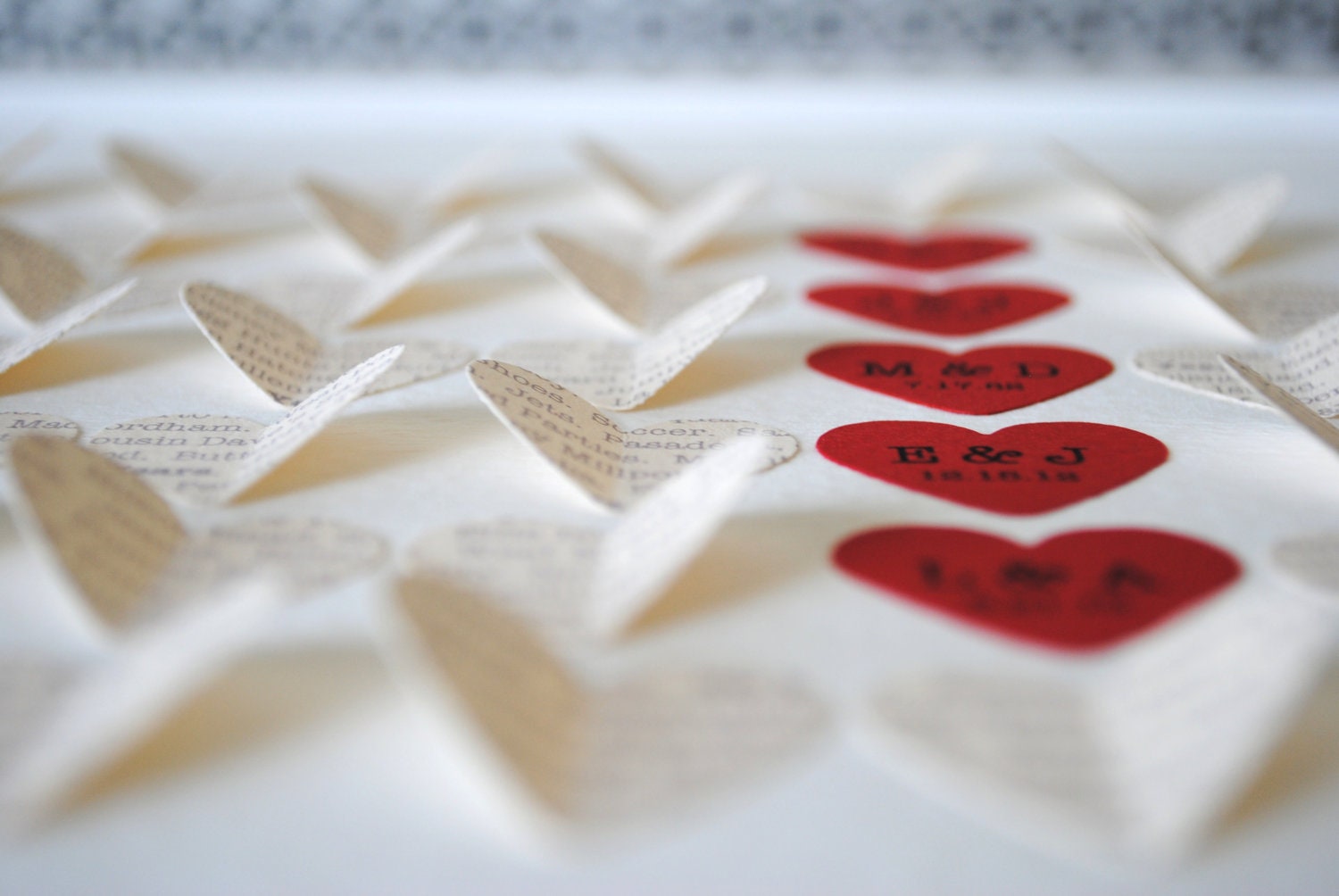Unique Parents' Thank You Gift, Personalized 3D Hearts - Made from a poem, song or message of your own