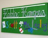 School Name, Daycare Sign, personalized teacher painting, great gift- 12"x24" acrylic paint on canvas