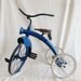 Vintage Tricycle Blue Bike Photo Prop Christmas Garden Industrial Decor
