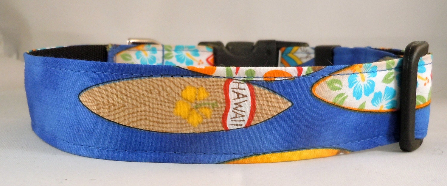 Dog Collar - Dog, Martingale or Cat Collar - All Sizes - Surf's Up