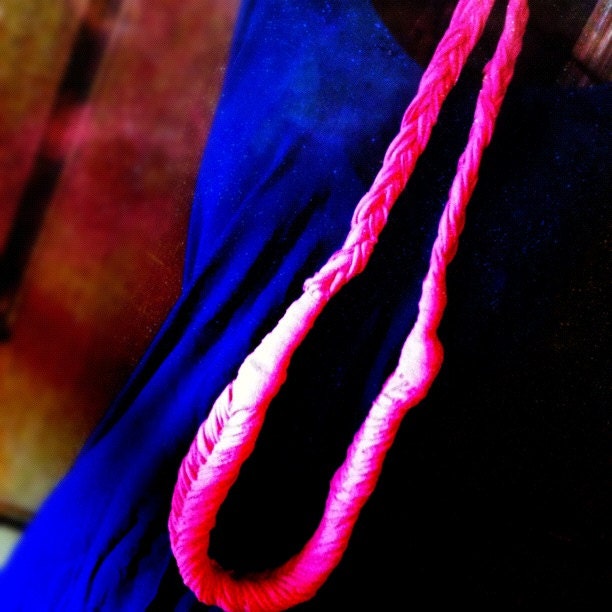 Neon, Necklace, Summer, Upcyled, Tshirt, Braid, Pink, Fishtail, Bright, Orange, Yellow, Modern, Chic- Neon Pop