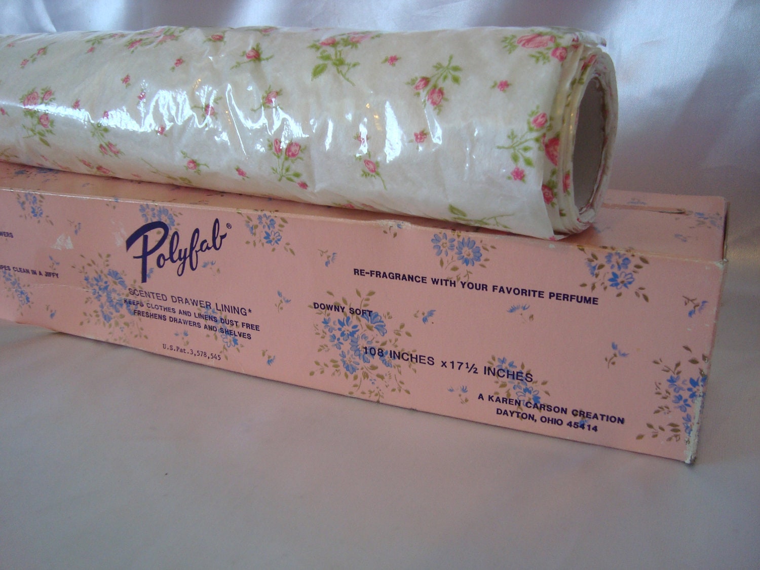 Vintage Drawer Liner Scented Floral Drawer Liner TREASURY ITEM