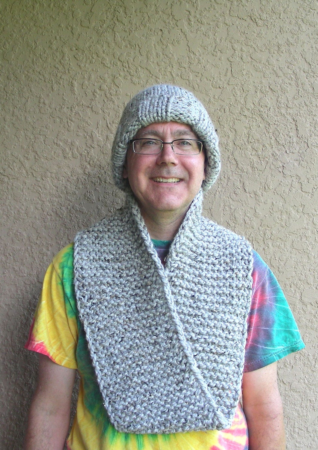 Mobius Continuous Endless Cowl Neck Gaitor Scarf Chunky Grey MADE TO ORDER