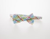 Little Boy Bowtie - Pastel Plaid - Toddler Easter Tie