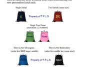 Very Nice Custom Personalized Embroidered Monogrammed Cinch Sack Backpack Cheer Dance Gym Tote Bag Gymnastics School Bridesmaid Gift