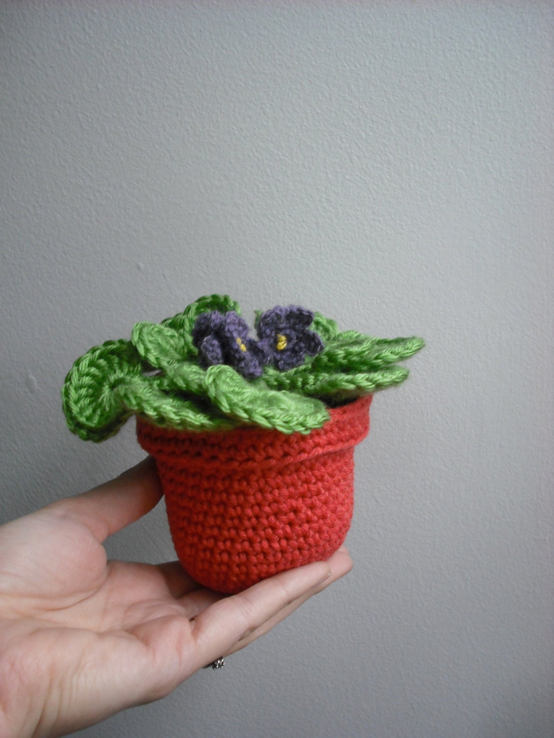 PDF CROCHET PATTERN The Flower Pot Series 03 African Violet Amigurumi