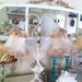Reserved for Norma Vintage Boudoir porcelain Roses 1920's Double-sided Wedding Lamp Shabby Chic Roses Taffeta Shades Lace