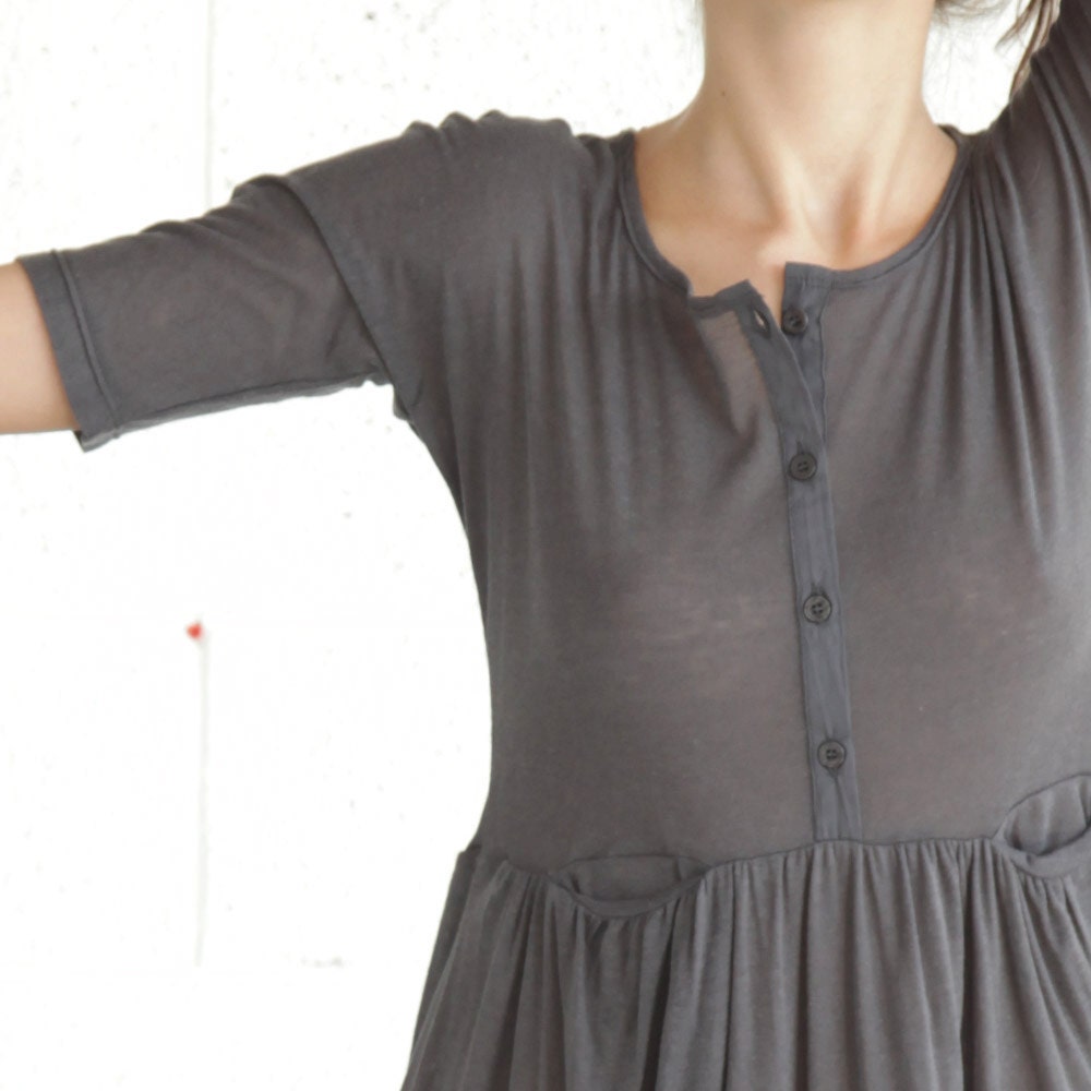 Gray Dress,  grey kimono dress.