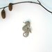 RESERVED FOR W // Petite Sterling Sea Horse Pin Silver Mexico Early Mark 1930s Art Deco Jewelry
