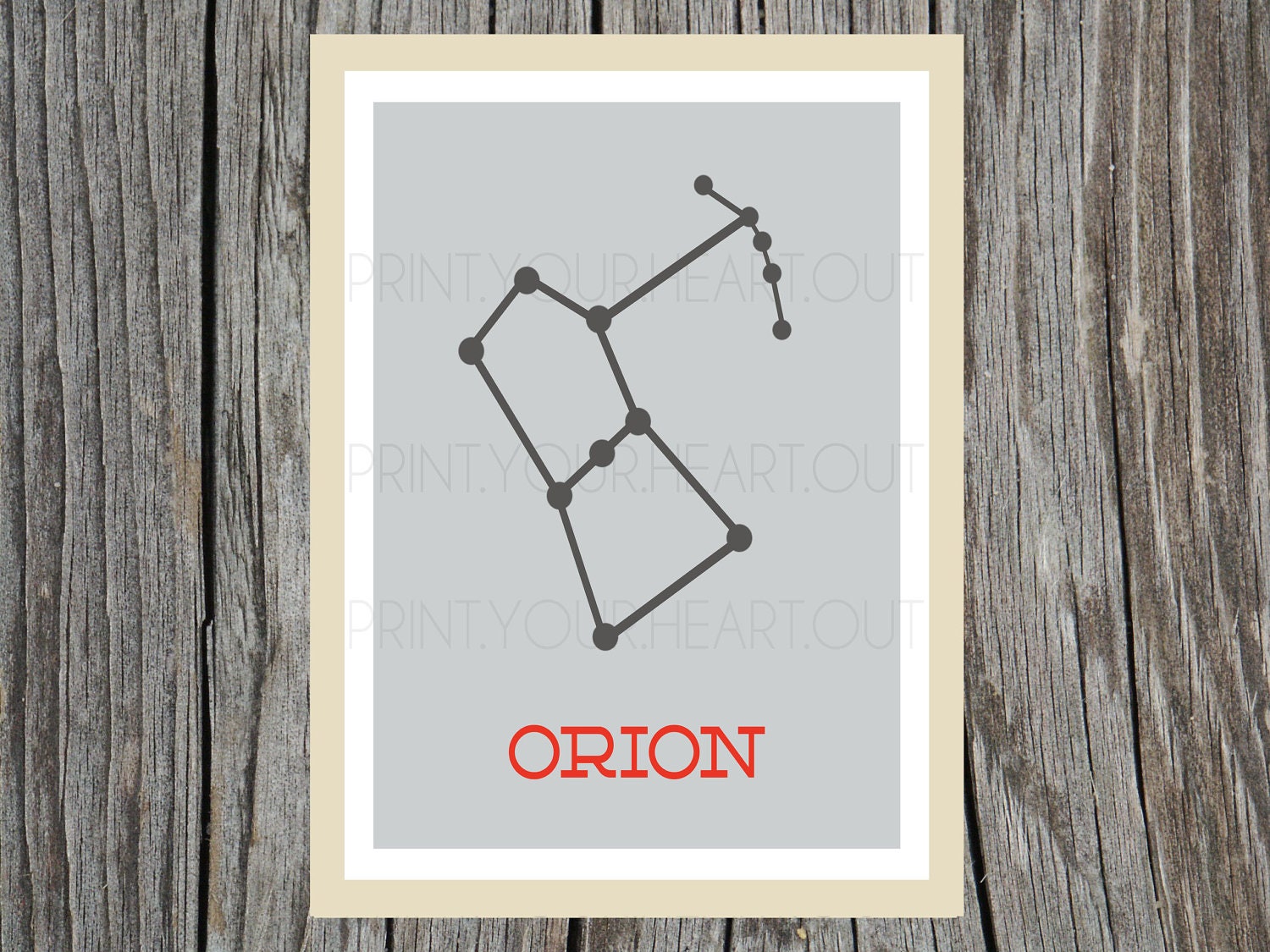 Printable Art Orion Constellation Star Space