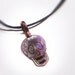 Tiny skull necklace, day of the dead skull.