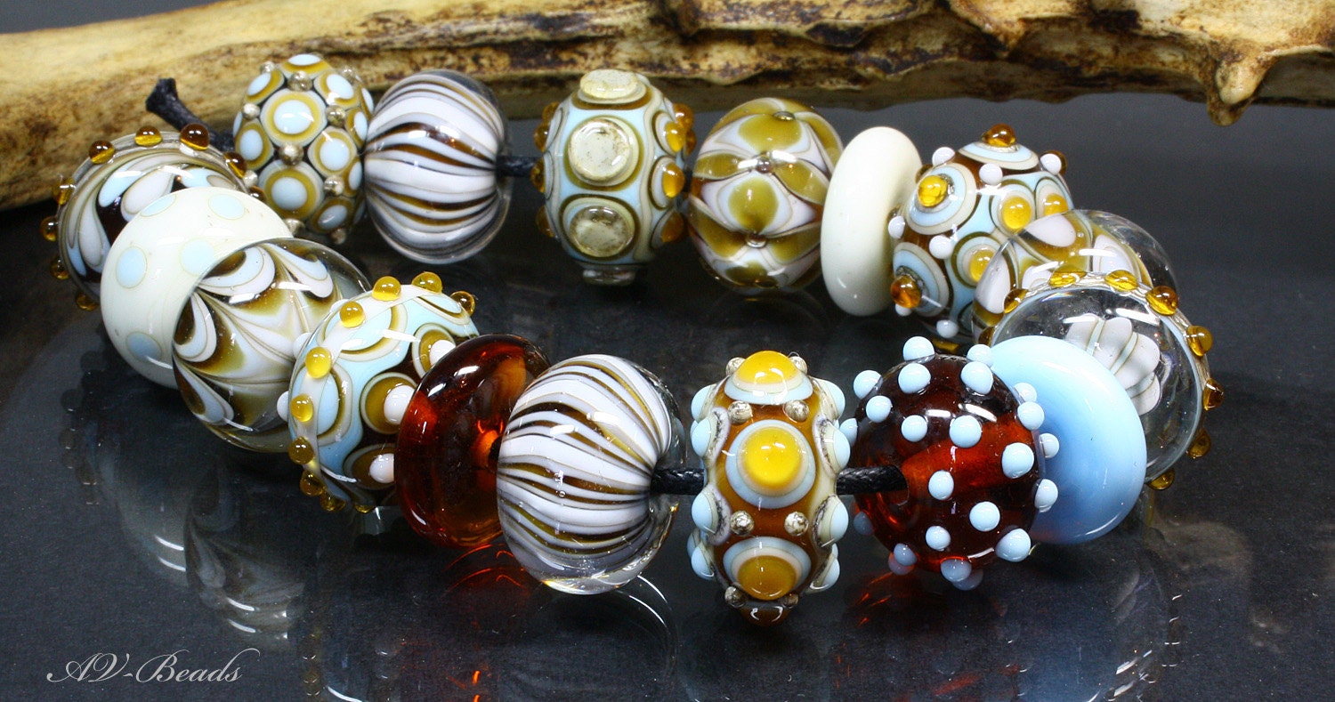 AV-Beads handmade Lampwork Set SRA