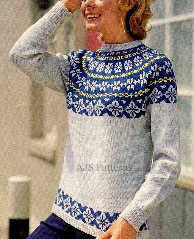 PDF Knitting Pattern for a Ladies Norwegian or by ...