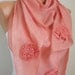 Tea Rose Scarf - Cotton Scarf Shawl - Cowl Scarf - fatwoman