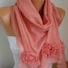 Tea Rose Scarf - Cotton Scarf Shawl - Cowl Scarf - fatwoman