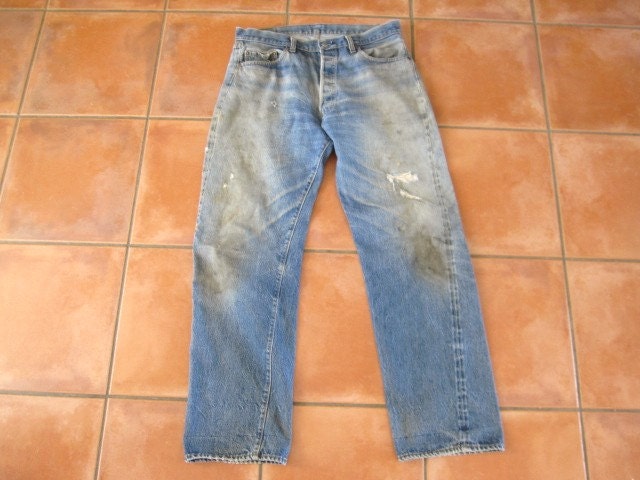 Vintage Levis Redline Selvage Button Fly 501 Jeans 36