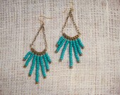 Turquoise Tribal Princess Earrings
