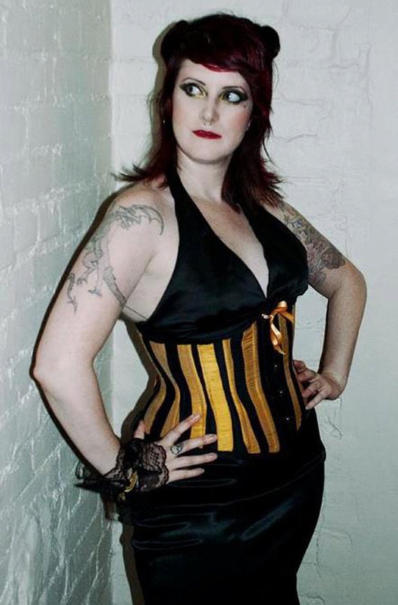 Striped Under Bust Corset
