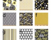 Custom Patchwork Blanket - Grey and Yellow