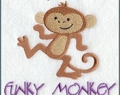Funky Monkey embroidered Onsie or T-shirt