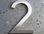 Modern Houses Numbers Aluminum Modern Font Number Two  2