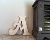Handpainted Wooden Wall Letter - 'A' - Victorian - 8"