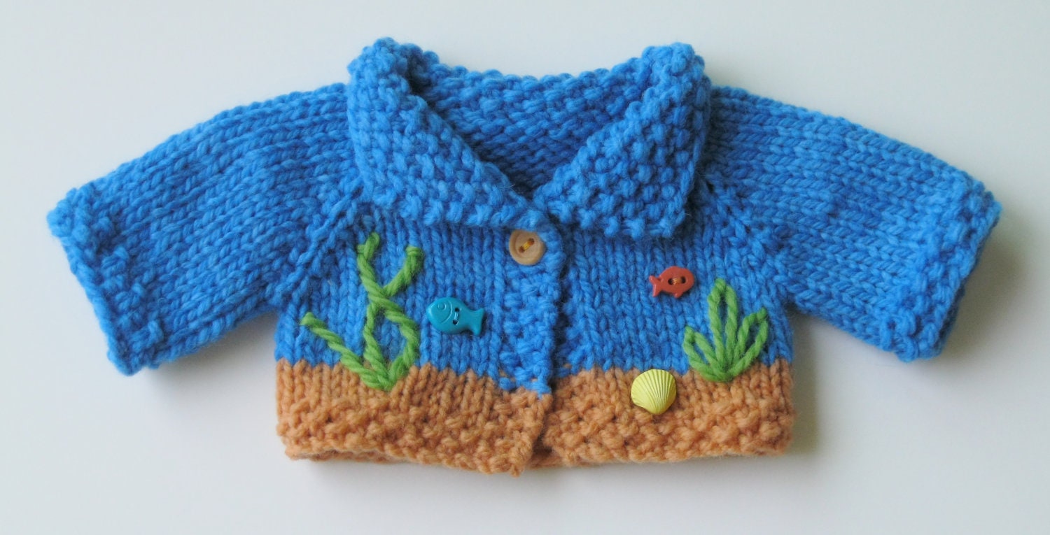 Sealife Jacket for Waldorf Dolls