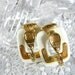 Vintage Lucite Earrings, MOD White Geometric Squares, Clip-ons, Designer MONET, 1950s 1960s Mad Men Jewelry