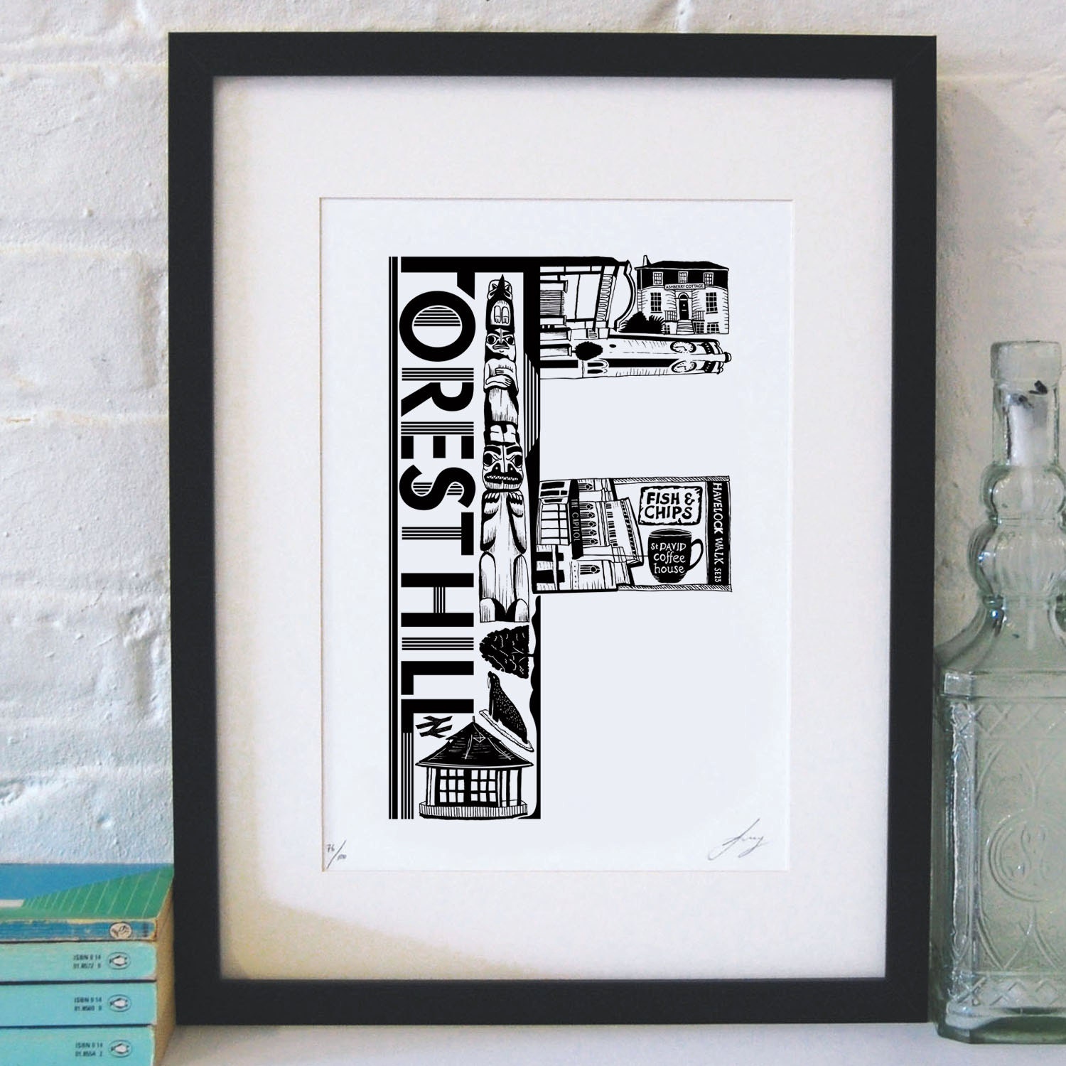 Best of Forest Hill limited edition screenprint // London Letters series