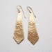 Hammered Brass Earrings, Hand Forged Jewelry, Solid Brass, Fashion, Modern Metal Fashion Under 20 Dollars