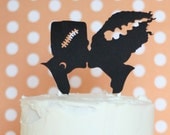 Frankenstein Silhouette Wedding Cake Topper for Halloween or Movie Buffs