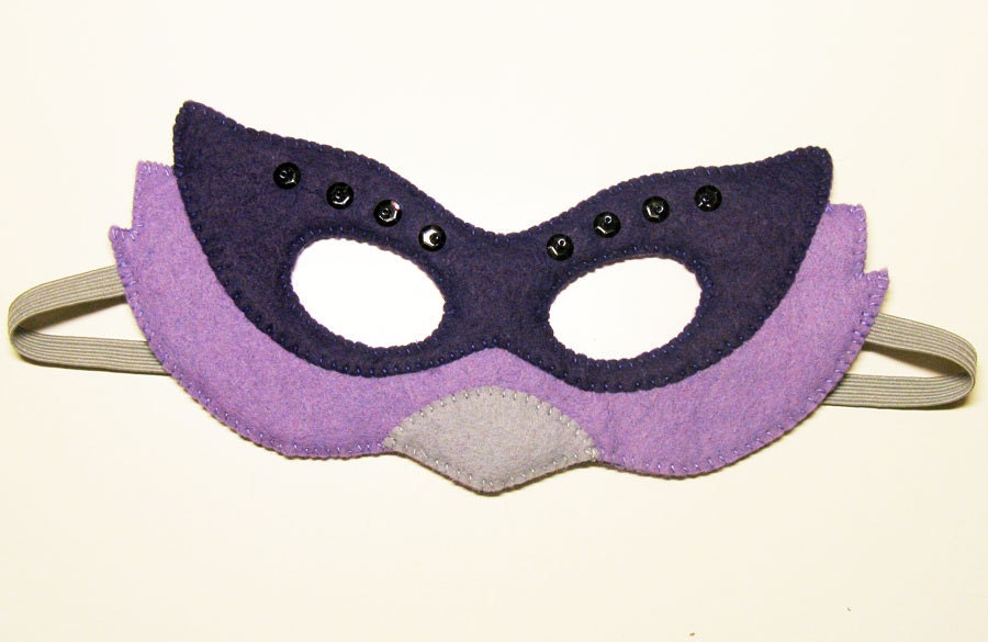 Bird felt Mask - Lavender - childrens animal costume for boys and girls - soft felt Dress Up play accessory - Theatre roleplay