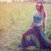 Handmade Harem Pants, Gypsy Pants, Romper, Aladdin, Genie, Hippie Skirt, Yoga, India, Pants-Wear Two Different Ways