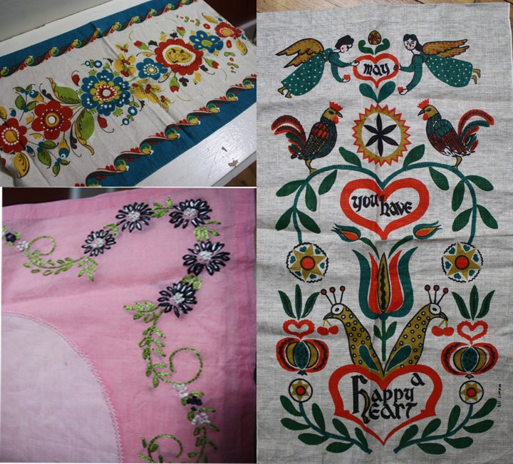 Fall Sale, Vintage Raw Fabric, Peacock Wall Hanging, Vintage Linen, Bulk lot of vintage floral fabric