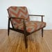 Reserved for kvrodgers- Mid Century Chevron Danish Lounge Chair Walnut