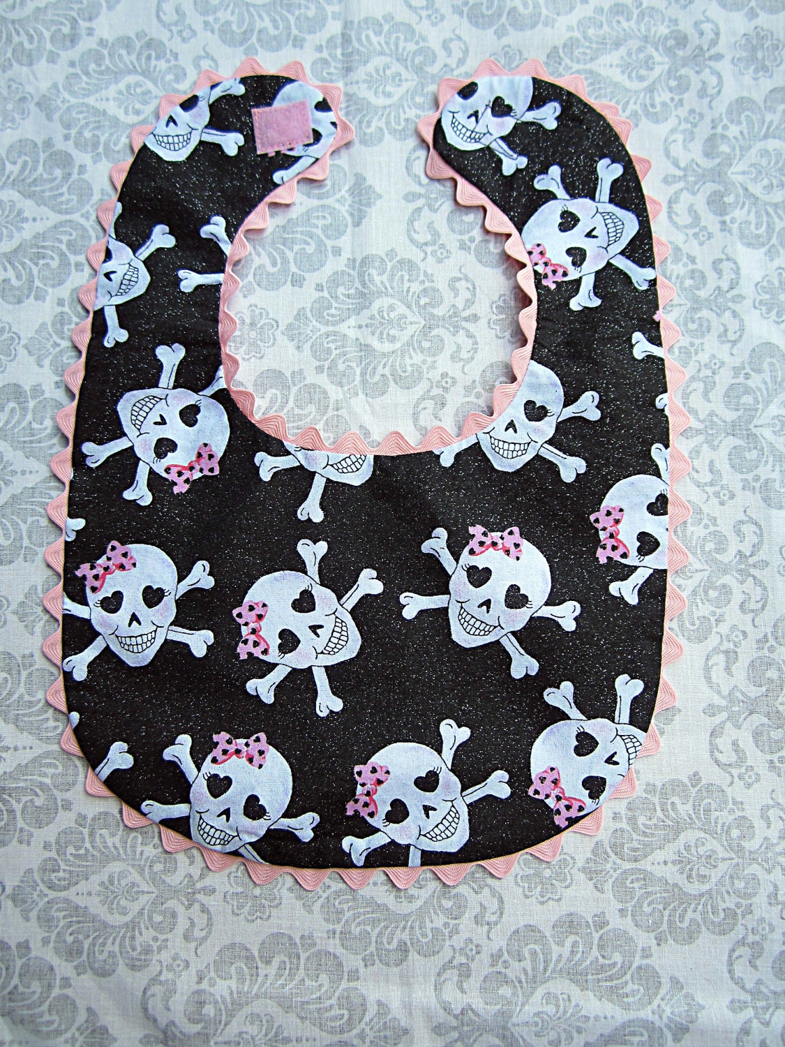 Pink Skull and Bones - Baby Bib