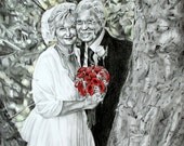 11 x 14 inch Custom Pencil Drawing From Your Photo - Custom Portrait - Full Picture