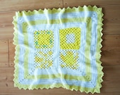 FREE SHIPPING Vintage Handmade Granny Square Baby Blanket