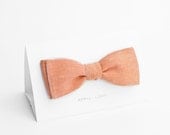 Bow tie in peach and pink - double sided