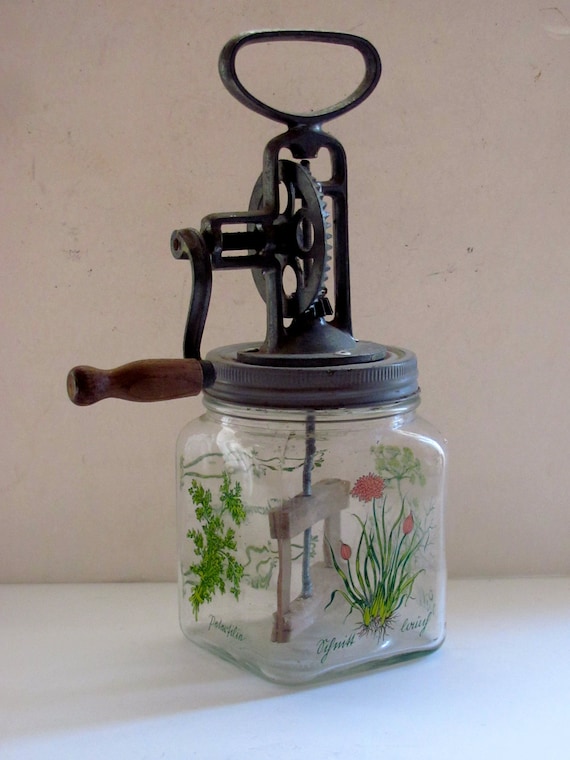 Vintage Glass Butter Churn by Bluemooncollection on Etsy