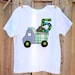 Boy's Birthday Truck Shirt 1st, 2nd, 3rd- Any Birthday Appliqued Number Shirt 1 2 3 4 5 Custom Children's Clothing Infant to Big Kids