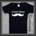 Little Man Mustache Black Onesie/Shirt