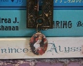 Alice in Wonderland Through the Secret Key Hole Book Geek Girl Necklace