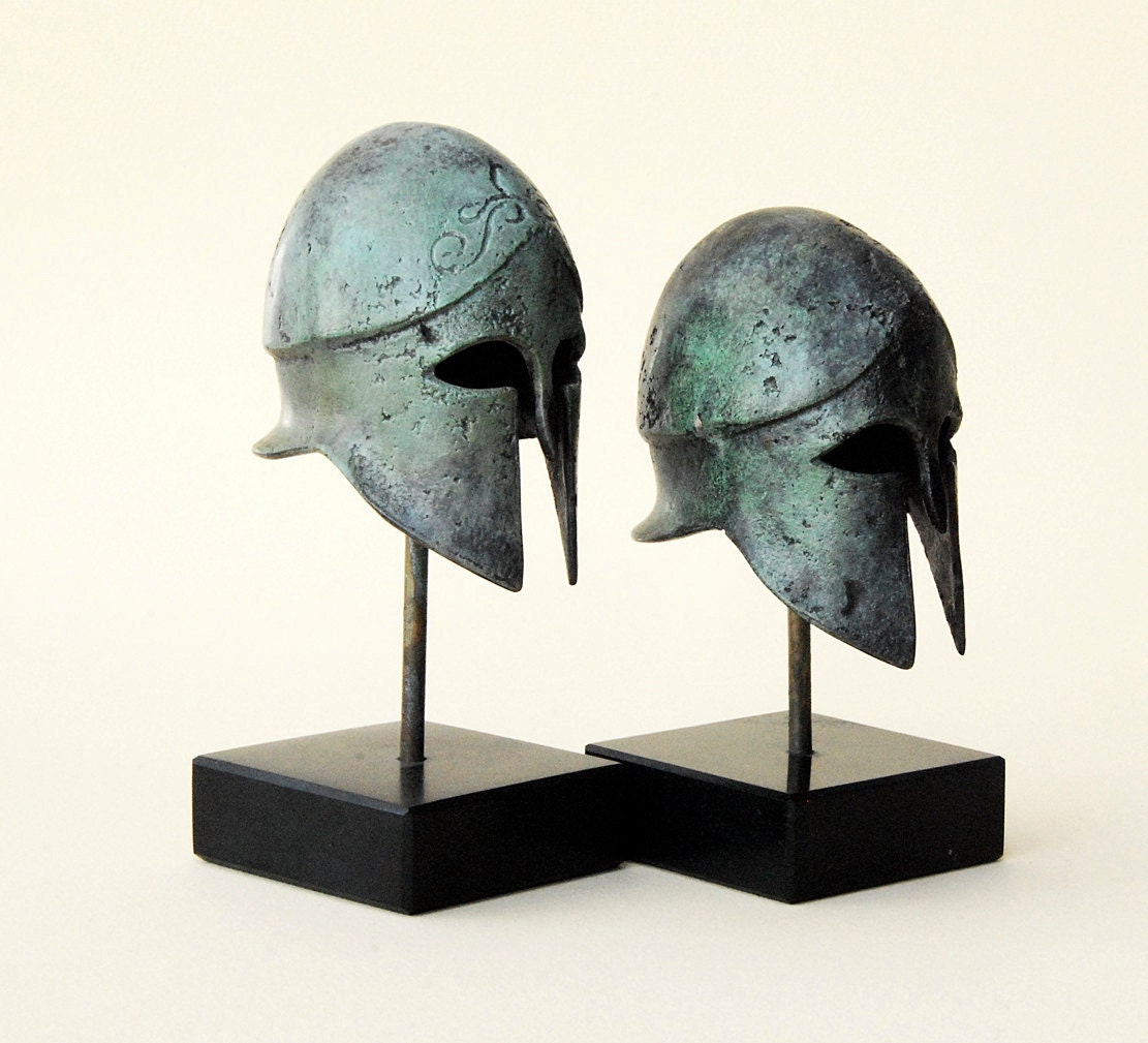 Ancient Bronze Helmet Greek Corinthian