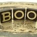 Vintage Anagram Game Letters BOO Halloween Decor