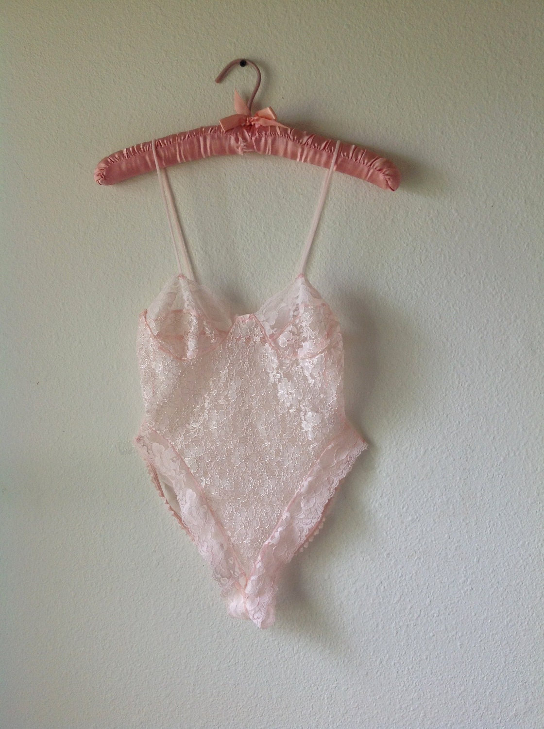 pink lace teddy