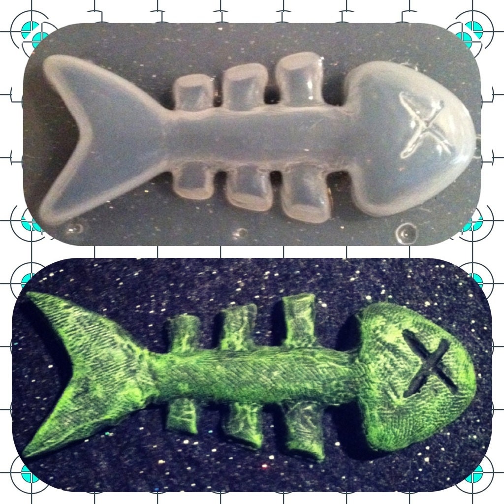 Resin Bone Fish Plastic Mold For Necklace, Hair Clip and Other Jewelry