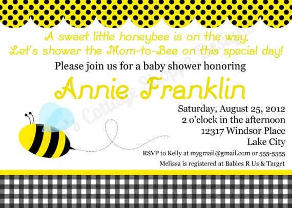 Mom to Bee Shower Invitation... Custom, Digital, Printable Il_570xn